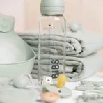 Bibs Baby Glass Bottle, стеклянная бутылочка с резиновой соской с медленным потоком, Sage, с рождения, 225 мл: цены и характеристики