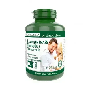 L-аргинин и Трибулус Террестрис Pro Natura L-arginina & Tribulus Terrestris, 150 капсул