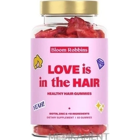 LOVE is in the HAIR - Жувальні гумки для здорового волосся 1×60 шт, харчова добавка: ціни та характеристики