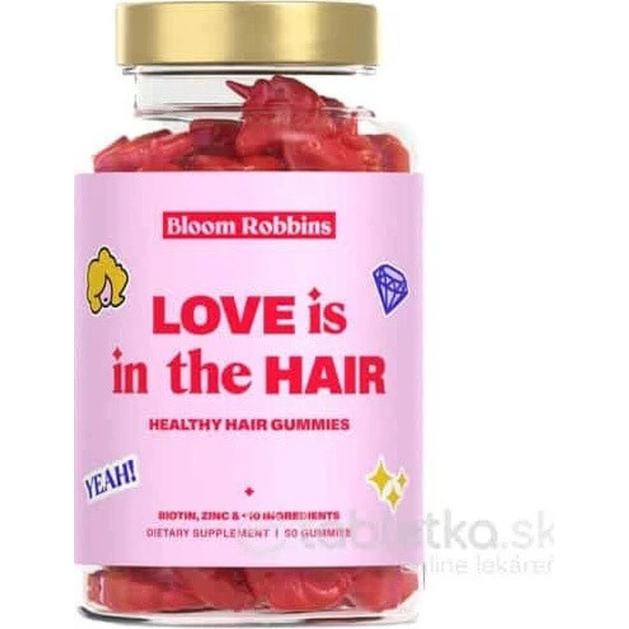 LOVE is in the HAIR - Жувальні гумки для здорового волосся 1×60 шт, харчова добавка: ціни та характеристики