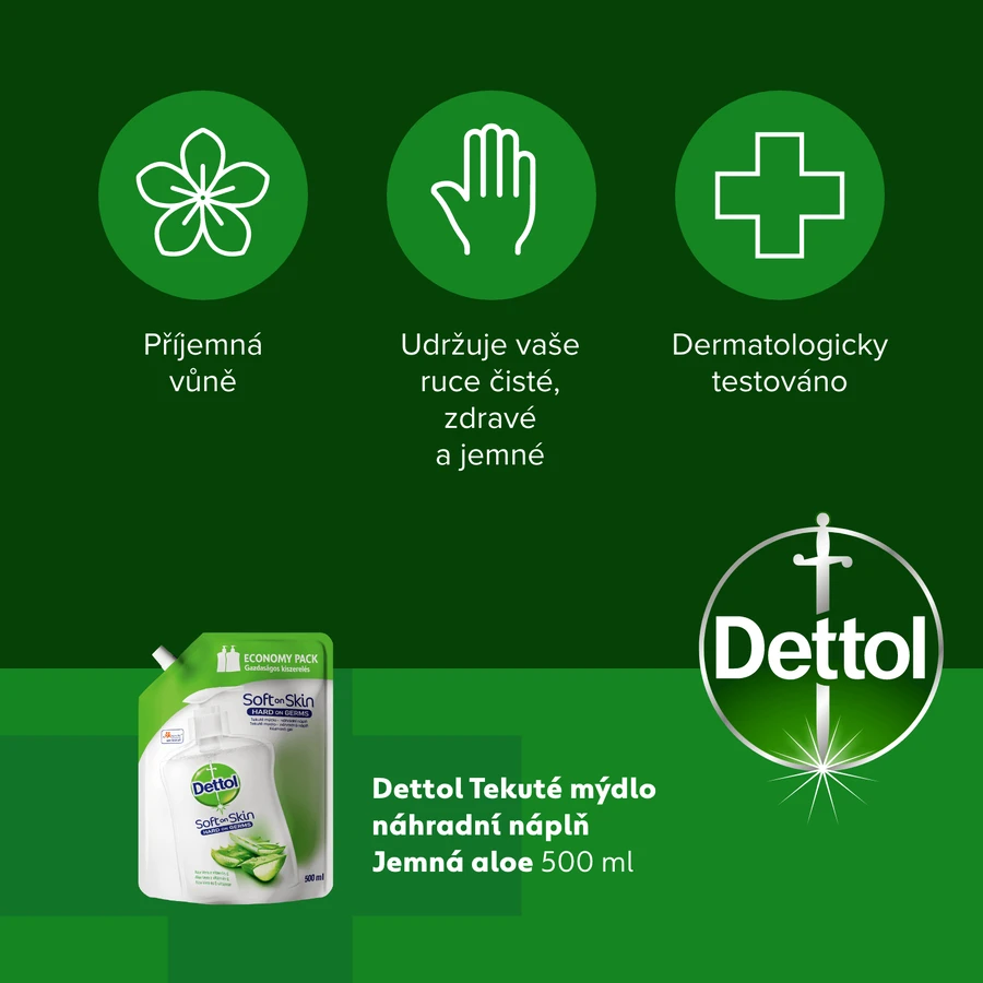 Dettol Рідке мило з алое вера та вітаміном Е 500 мл: ціни та характеристики