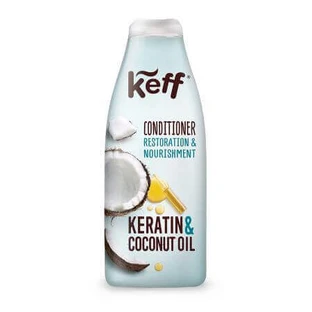 Бальзам-кондиционер для волос Keff Conditioner Restoration and Nourishment Keratin & Coconut Oil, восстанавливающий, 500 мл
