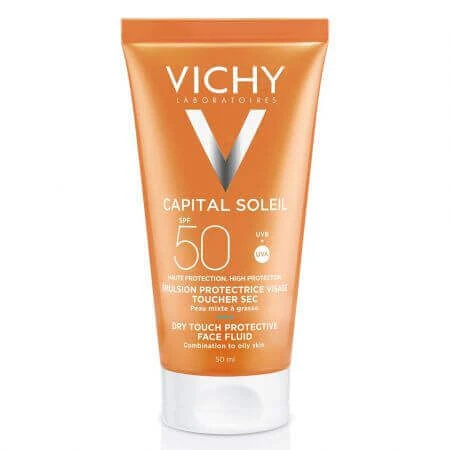 Vichy Capital Soleil Матирующая эмульсия для лица Dry touch SPF 50, 50 мл: цены и характеристики
