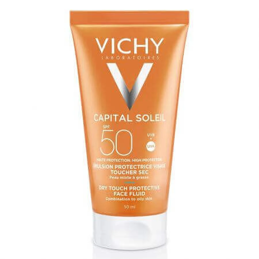 Vichy Capital Soleil Матирующая эмульсия для лица Dry touch SPF 50, 50 мл: цены и характеристики