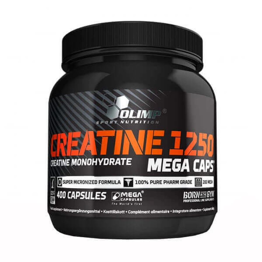 Креатин Olimp Creatine 1250 Mega Caps, 400 капсул: ціни та характеристики
