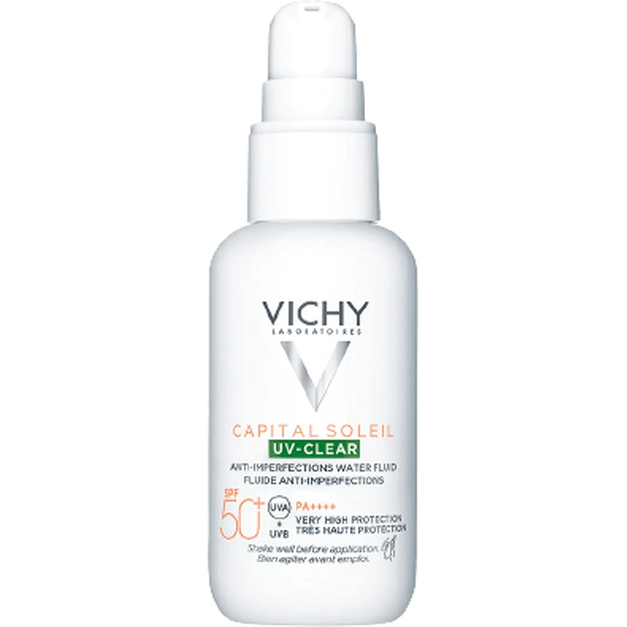 Vichy Capital Soleil UV-Clear Захисний флюїд проти недосконалостей шкіри SPF50+, 40 мл: ціни та характеристики