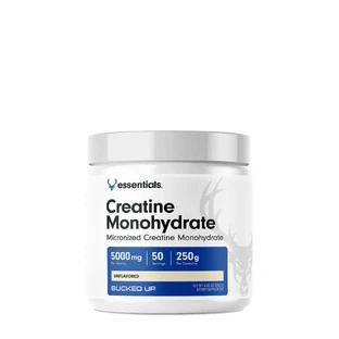 Bucked Up Essentials Creatine Monohydrate, Creatine Monohydrate No Flavour, 250 G