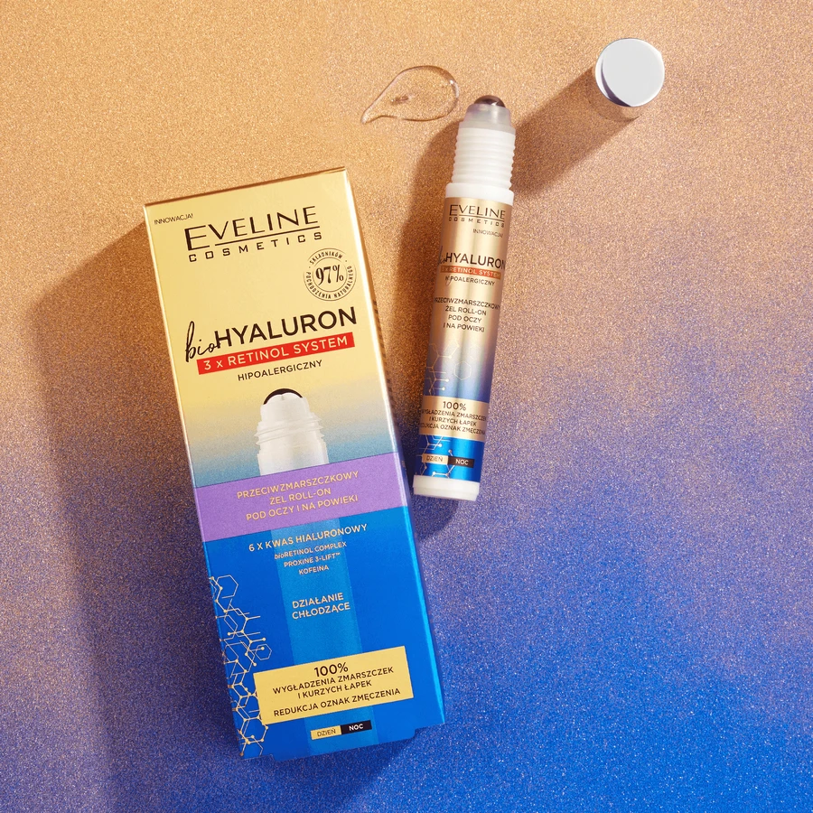 Eveline Cosmetics Bio Hyaluron 3x Retinol System el рулон під очі, 15 мл: ціни та характеристики