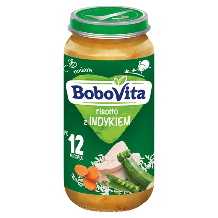 BoboVita Вечеря, ризотто з індичкою, після 12 місяців, 250 г ВДАЛА УПАКОВКА: ціни та характеристики