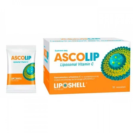 Асколип липосомальный витамин С 1000 мг Liposhell Ascolip Liposomal Vitamin C с апельсиновым вкусом, 30 саше: цены и характеристики