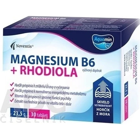 MAGNESIUM B6 + RHODIOLA 1×30 табл, прекрасно усваиваемый магний из моря: цены и характеристики