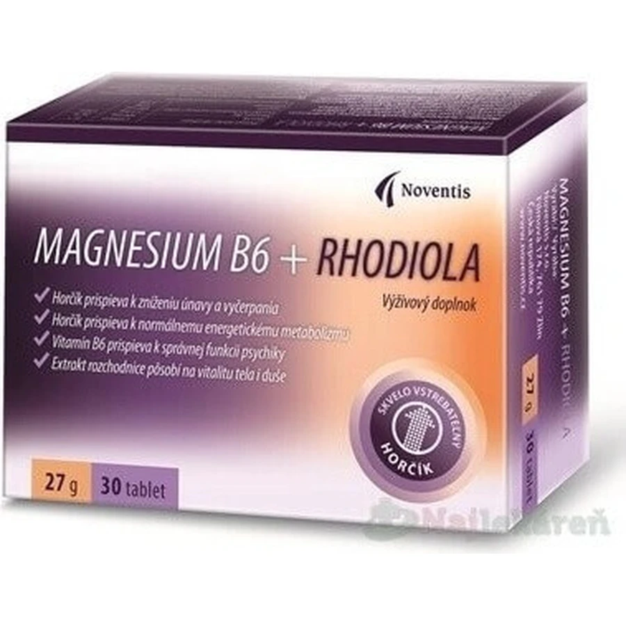 MAGNESIUM B6 + RHODIOLA 1×30 табл, прекрасно усваиваемый магний из моря: цены и характеристики