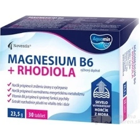 MAGNESIUM B6 + RHODIOLA 1×30 табл, прекрасно усваиваемый магний из моря: цены и характеристики