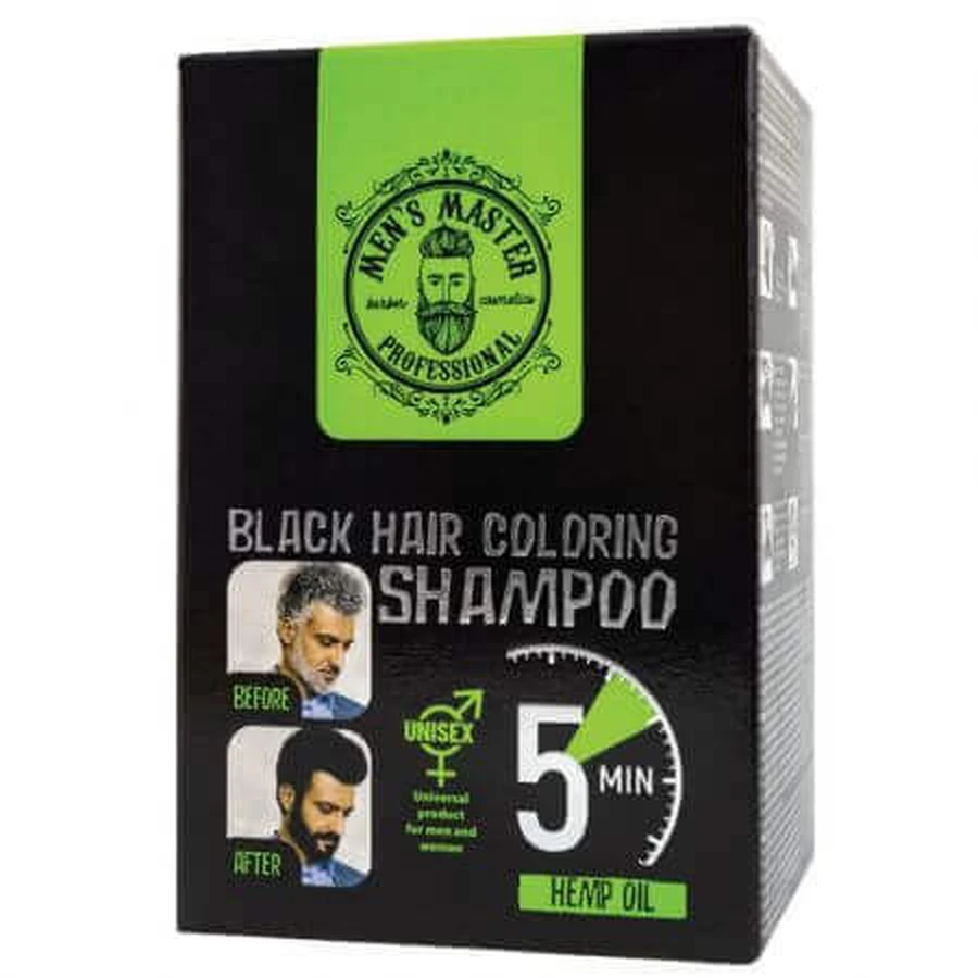 Шампунь Men's Master Professional для окрашивания черных волос и бороды для мужчин, 10 x 25 мл: цены и характеристики