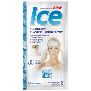 Пластырь Apap Ice, гидрогелевый, охлаждающий и обезболивающий, 2 шт.