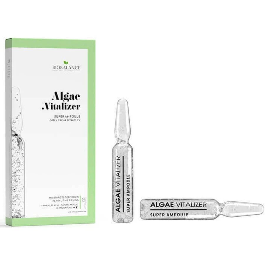 Сыворотка-концентрат для лица Biocart Algae Vitalizer для интенсивного увлажнения и укрепления, 10 ампул по 2 мл: цены и характеристики