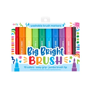 Крейда змивна з пензликом Big Bright Brush, 10 кольорів, Ooly