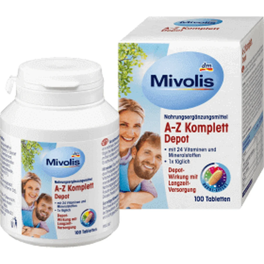 Mivolis Витамины A-Z, 138 г, 100 таблеток: цены и характеристики