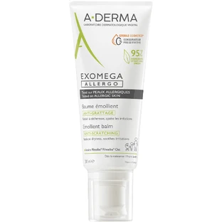 A-Derma Exomega Allergo Emollient balm for dry skin prone to atopy - стерильная косметика 200 мл
