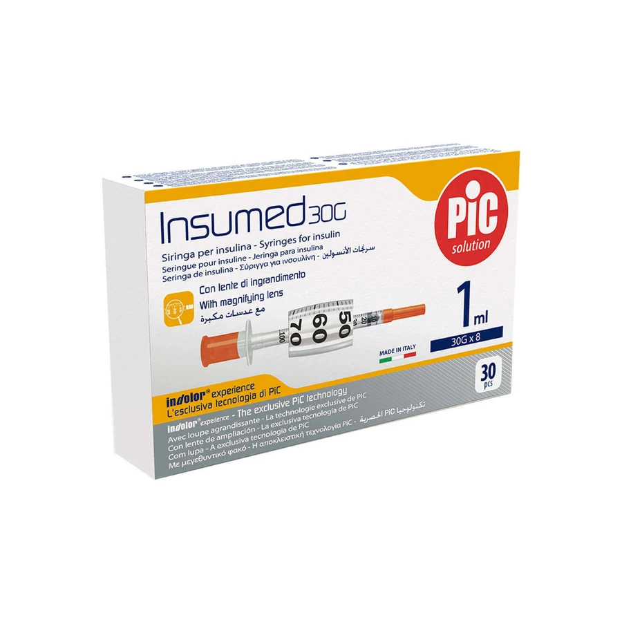 Инсулиновые шприцы Pic Solution Insumed 1 мл, 30G x 8 мм, 30 штук: цены и характеристики