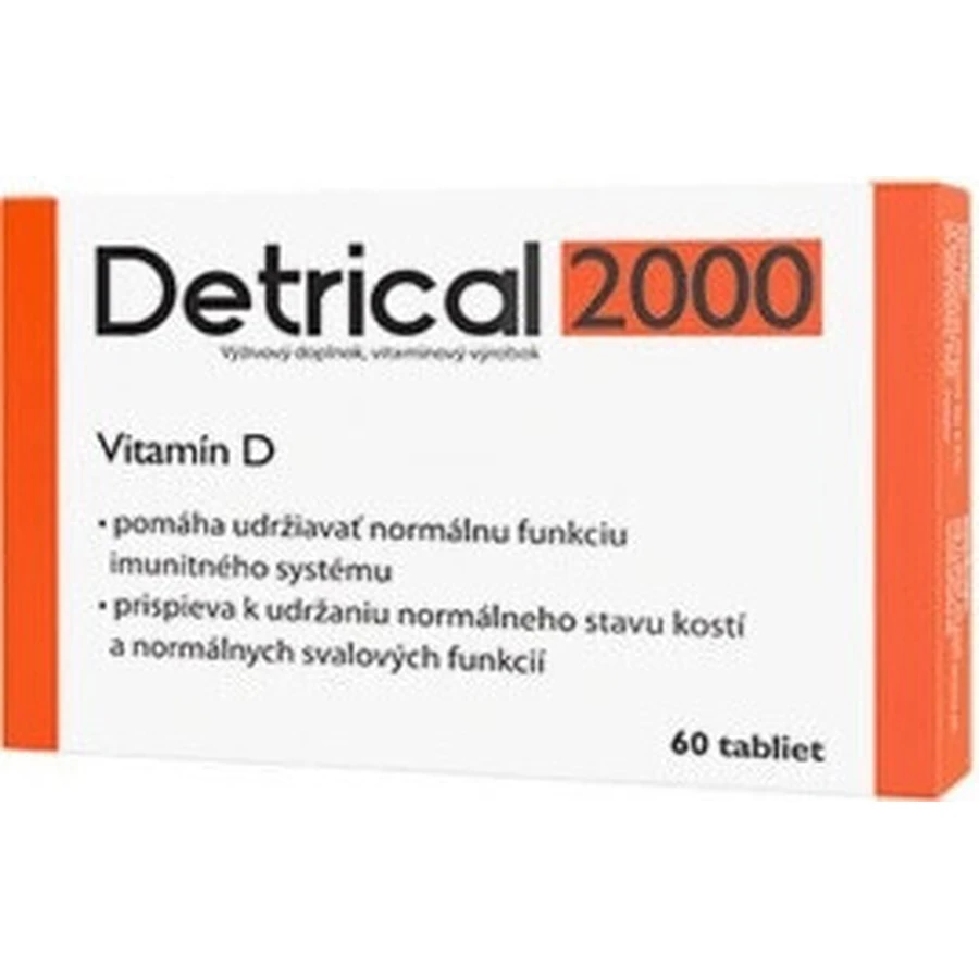 Detrical 2000 Вітамін D 1×60 таблеток, харчова добавка: ціни та характеристики