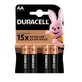 Батарейки AA 15X Extra Life, 4 штуки, Duracell