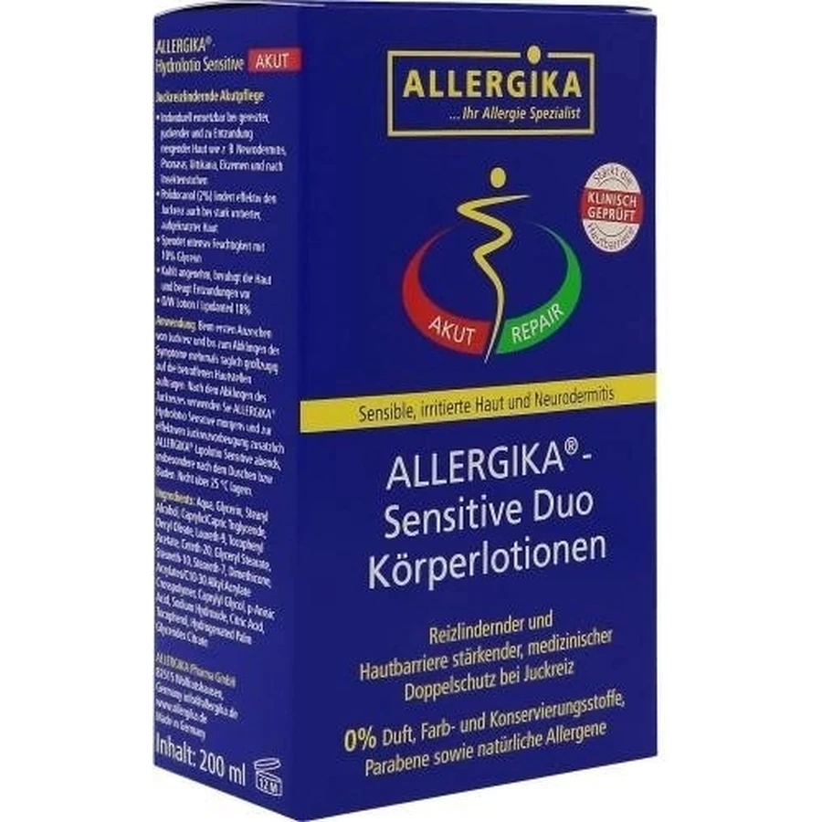 Набір ALLERGIKA SENSITIVE DUO 1×1, (Lipolotio Sensitive 200 мл + Hydrolotio Sensitive 200 мл): ціни та характеристики