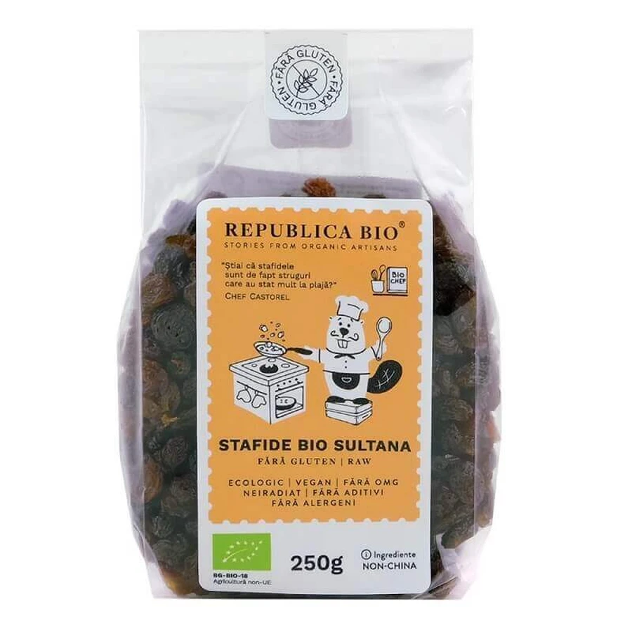 Органический изюм Sultana, 250 г, Organic Republic: цены и характеристики