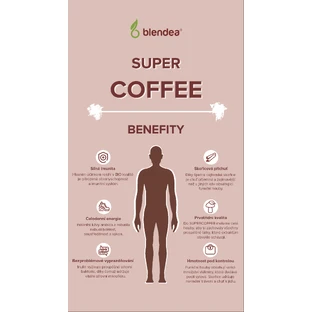 Blendea SUPERCOFFEE BIO Кавова суміш з грибами фундук, серцевиною та коренем екації 100 г
