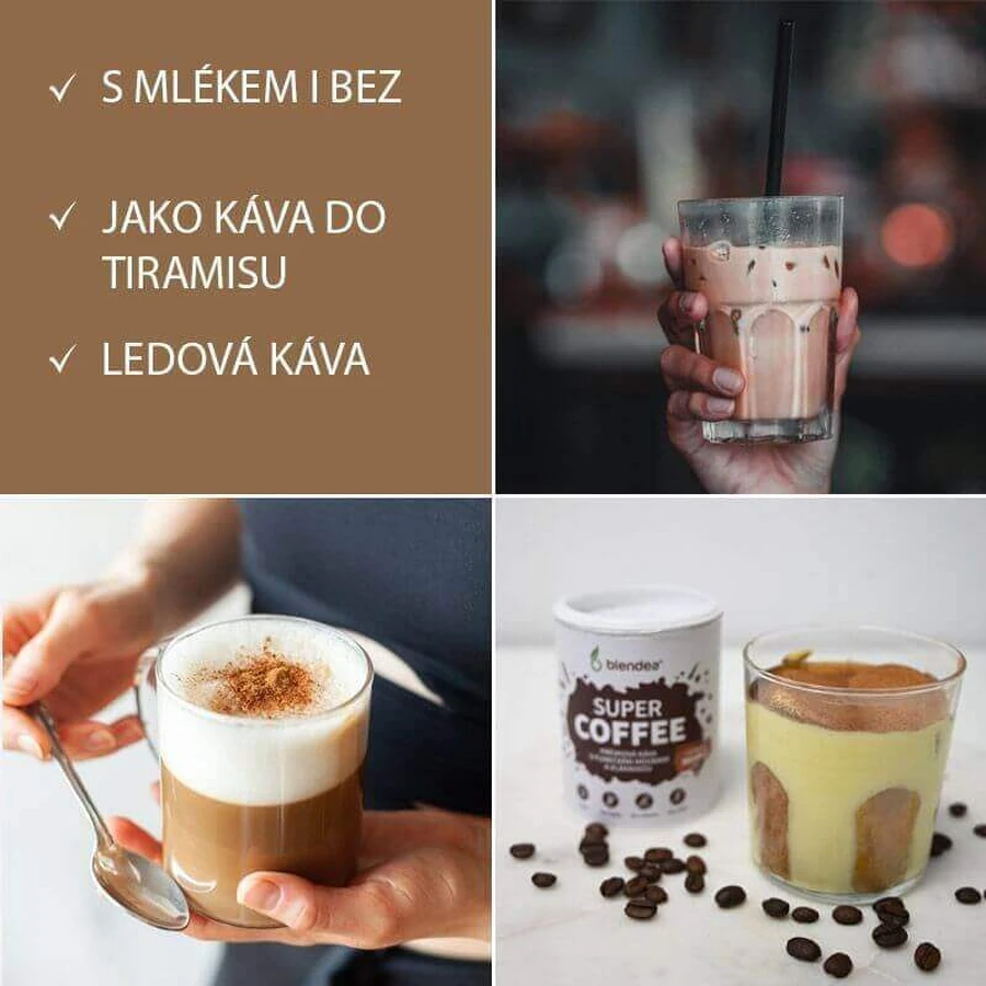 Blendea SUPERCOFFEE BIO Кавова суміш з грибами фундук, серцевиною та коренем екації 100 г: ціни та характеристики