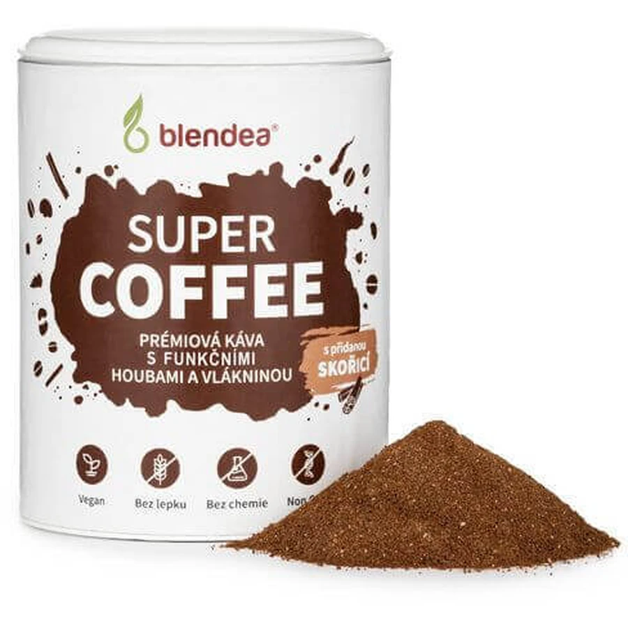 Blendea SUPERCOFFEE BIO Кавова суміш з грибами фундук, серцевиною та коренем екації 100 г: ціни та характеристики