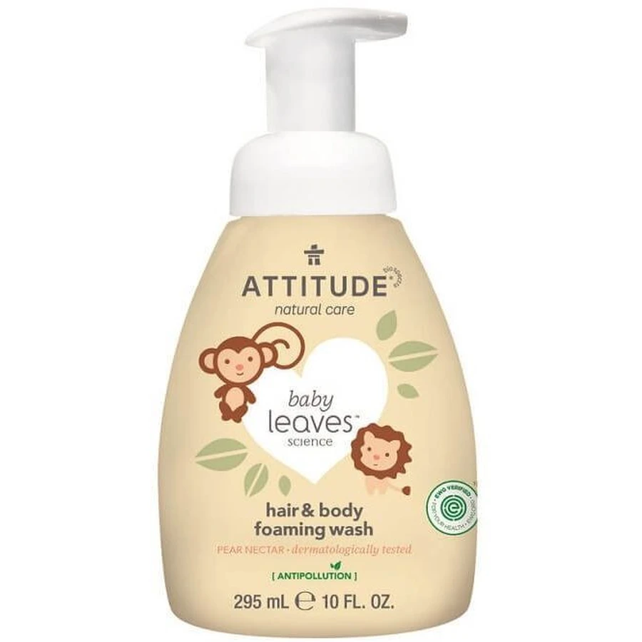 Attitude Baby Leaves Дитяча піна для душу (2в1) з грушею та ароматом 295 мл: ціни та характеристики