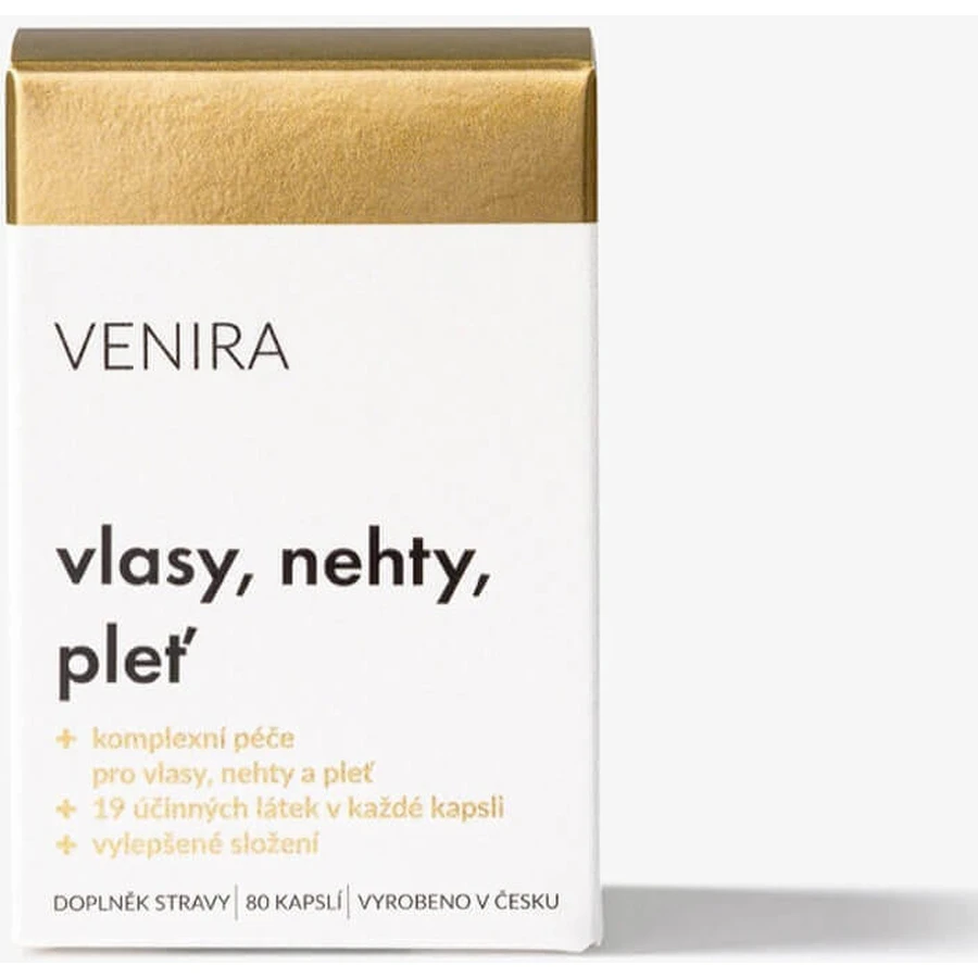 VENIRA капсули для волосся, нігтів та шкіри, 40-денний курс 1×80 капсул, харчова добавка: ціни та характеристики