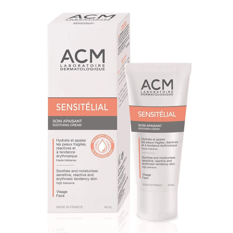 Заспокійливий крем Sensitelial, 40 мл, Acm: ціни та характеристики