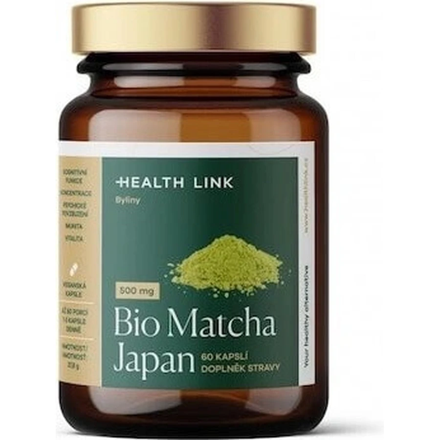 HEALTH LINK BIO Matcha Japan 500 мг 1×60 капсул, дієтична добавка: ціни та характеристики