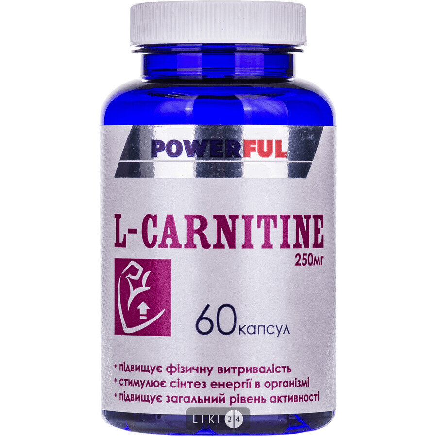L-карнітин POWERFUL капсули, №60: ціни та характеристики