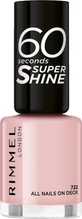 Rimmel London Лак для нігтів 60 Seconds Super Shine 722 All Nails On Deck, 8 мл