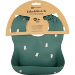 Petite&Mars Силіконовий нагрудник Take&Match Green Dinos 6m+: ціни та характеристики