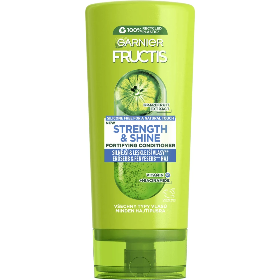 Garnier Fructis Strength & Shine Укрепляющий бальзам для всех типов волос без блеска и силы, 200 мл: цены и характеристики