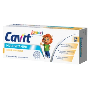 Мультивитамины с ванильным вкусом Cavit junior, 20 жевательных таблеток, Biofarm