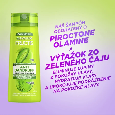 Garnier Fructis Антиперхоть успокаивающая ампула для всех типов волос с перхотью, 250 мл: цены и характеристики