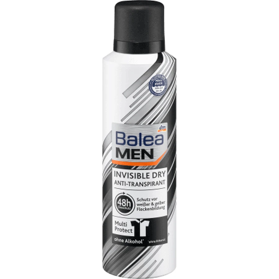 Balea MEN Дезодорант-спрей INVISIBLE DRY, 200 мл: ціни та характеристики