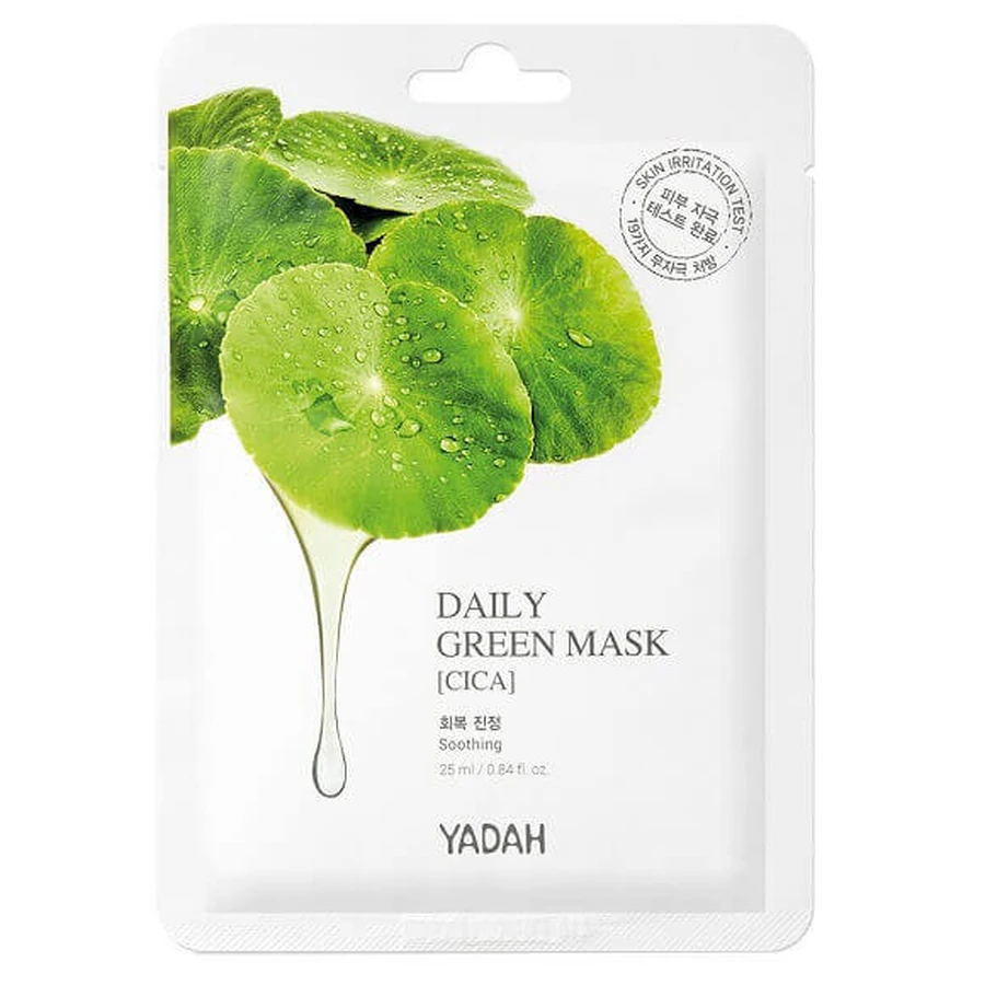 Маска для лица Cica Green Daily, 1 штука, Yadah: цены и характеристики