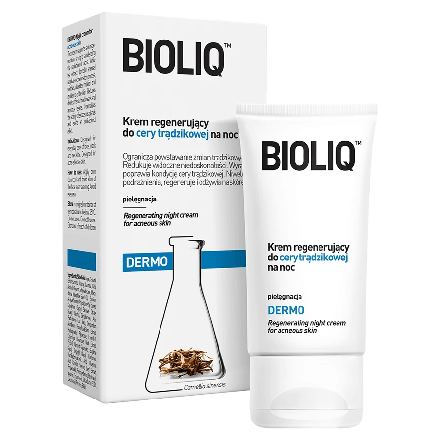 Bioliq Dermo, регенеруючий крем для шкіри, схильної до акне, нічний, 50 мл: ціни та характеристики
