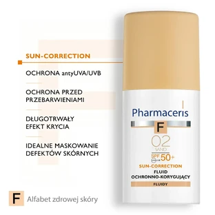 Pharmaceris F, Защитно-корректирующий флюид 02 Sand, SPF 50, 30 мл