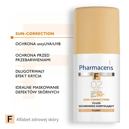 Pharmaceris F, Защитно-корректирующий флюид 02 Sand, SPF 50, 30 мл: цены и характеристики