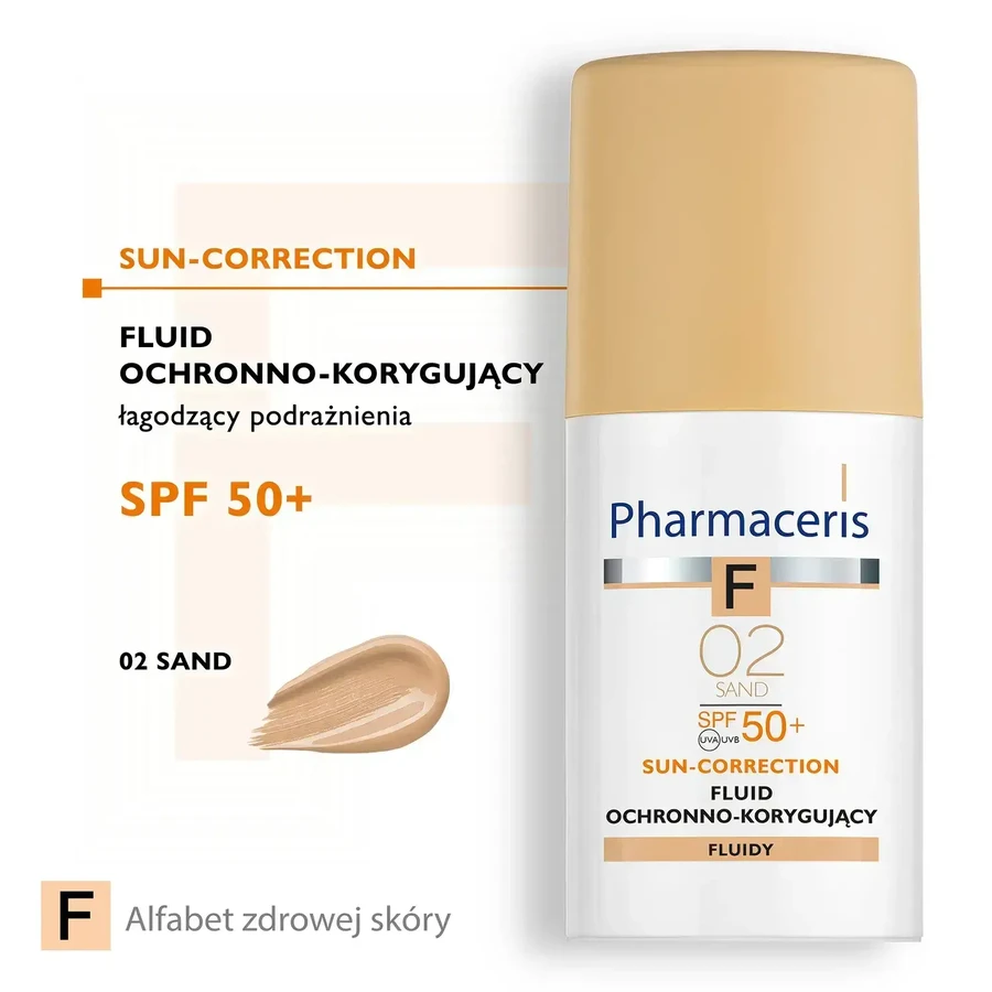 Pharmaceris F, Защитно-корректирующий флюид 02 Sand, SPF 50, 30 мл: цены и характеристики