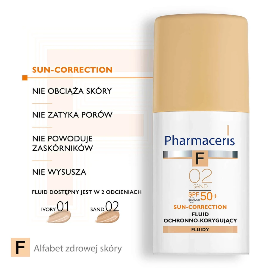 Pharmaceris F, Защитно-корректирующий флюид 02 Sand, SPF 50, 30 мл: цены и характеристики