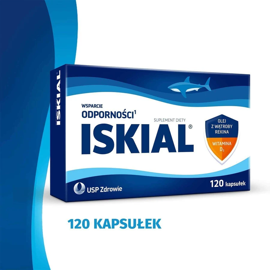 Іскіал, олія печінки акули + вітамін D3, 120 капсул: ціни та характеристики
