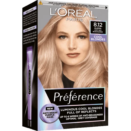 L'Oréal Paris Préférence перманентный цвет 8.12 Alaska Cool Light Blonde 192 мл: цены и характеристики